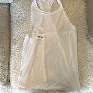 NWT OV Sweatee Longline tank Top S White